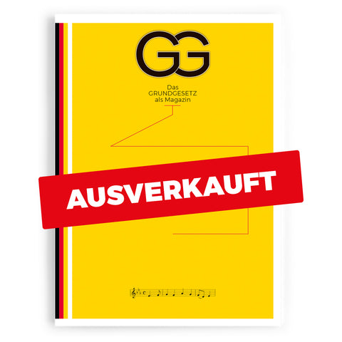 Das Grundgesetz als Magazin. Aktuell ausverkauft.